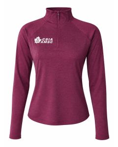 North Face Women's Jaida 1/4 Zip - Burgundy Crush Light Heather