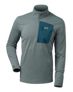 Chandail en laine polaire demi-fermoir Versalite Helly Hansen pour hommes - Gris cactus