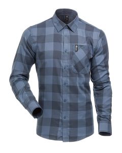 Chemise Helly Hansen manches longues en flanelle Aker pour hommes - Marine lavé à carreaux