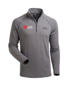 Helly Hansen Men's Tyri Knit 1/2 Zip Fjord til Fjell - Ebony Melange (Grey)