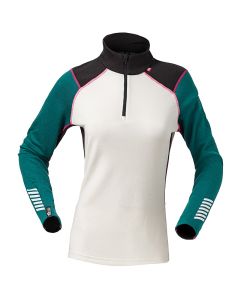 Couche de base à demi-fermoir LIFA® Merino de poids moyen Helly Hansen pour femmes - Vert