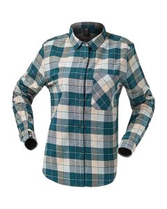 Chemise en flanelle bio Lokka Helly Hansen pour femmes - Vert/blanc