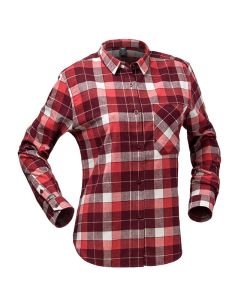 Chemise en flanelle bio Lokka Helly Hansen pour femmes – carreaux rouge et blanc 