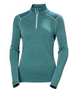 Helly Hansen Women's Lifa Merino Midweight 1/2 Zip - Opal Green