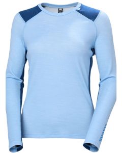 Haut pour femmes Helly Hansen ras du cou Lifa Merino d’épaisseur moyenne – Bleu vif
