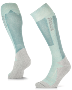 Lorpen Midweight Wool Ski Socks - Unisex - Two Pack - Turquoise/Grey