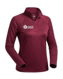 North Face Women's Jaida 1/4 Zip - Burgundy Crush Light Heather