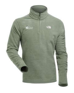 Chandail polaire TNF Glacier avec fermoir ¼ pour hommes - Brume d'écorce