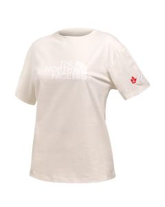 TNF Women’s Evolution Half Dome Short-Sleeve Tee - White Dune/TNF White