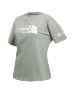 TNF Women’s Evolution Half Dome Short-Sleeve Tee (Slate Moss/TNF White)